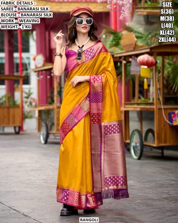 Banarasi Silk Saree With Elegant Weaving Work