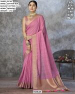 Elegant Cotton Silk Saree With Matching Blouse