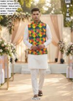 Designer Printed Koti Kurta Pyjama Set