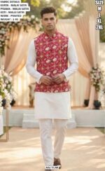 Designer Printed Koti Kurta Pyjama Set
