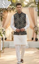 Designer Printed Koti Kurta Pyjama Set