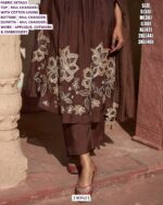 Mul Chanderi Suit Set With Applique Cutwork And Embroidery