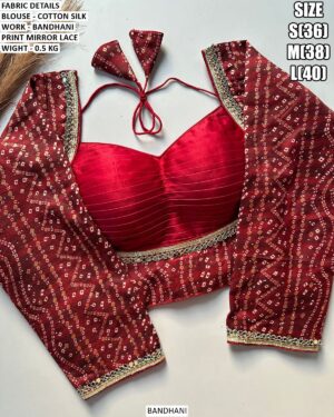 Trendy Cotton Silk Blouse For Saree Styling