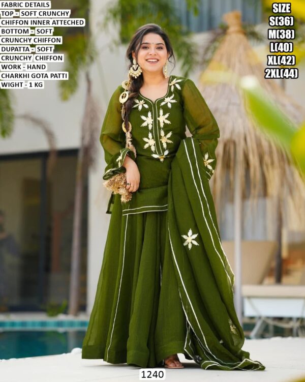 Stylish Gota Patti Work Suit For Women
