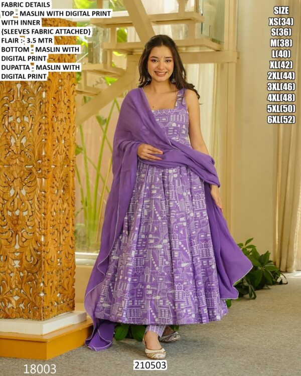 Elegant Maslin Top Bottom Dupatta Set