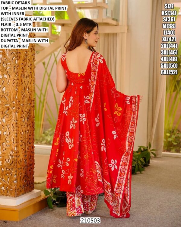 Elegant Maslin Top Bottom Dupatta Set