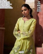 Designer Mul Chanderi Outfit With Applique Work