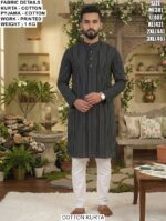 Cotton Printed Kurta Pajama Set For Men