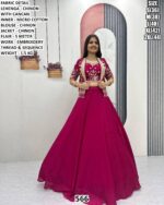 Stylish Chinon Lehenga With Jacket For Women