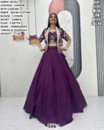 Stylish Chinon Lehenga With Jacket For Women