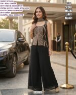Designer Palazzo Suit Set With Embroidery Work