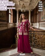 Designer Palazzo Suit Set With Embroidery Work