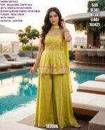 Designer Palazzo Suit Set With Embroidery Work