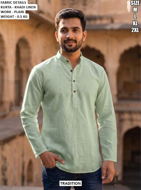 Elegant Khadi Linen Kurta For Casual Wear