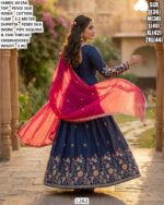 Traditional Designer Gown With Zari Work