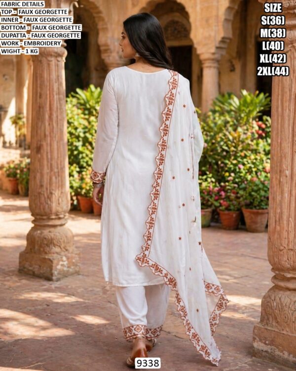 Faux Georgette Embroidery Suit With Dupatta