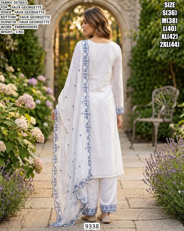 Faux Georgette Embroidery Suit With Dupatta