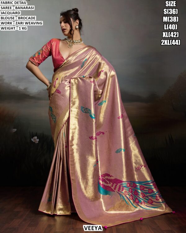 Premium Banarasi Jacquard Saree With Brocade Blouse