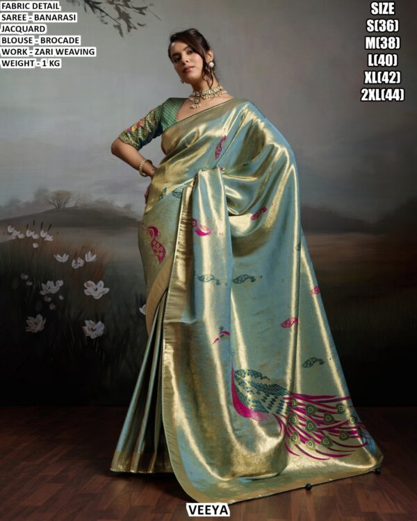 Premium Banarasi Jacquard Saree With Brocade Blouse