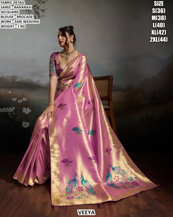 Premium Banarasi Jacquard Saree With Brocade Blouse