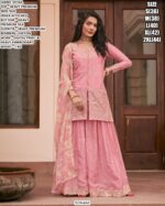 Mos Silk Top Bottom Dupatta Set For Women