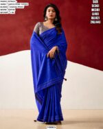 Handloom Tusser Saree With Digital Print Blouse
