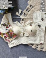 Pure Khadi Cotton Embroidered Blouse