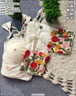 Pure Khadi Cotton Embroidered Blouse