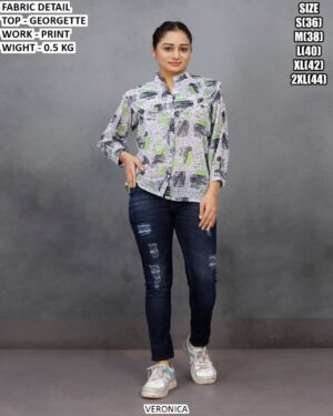 Fashionable Georgette Top For Casual Styling
