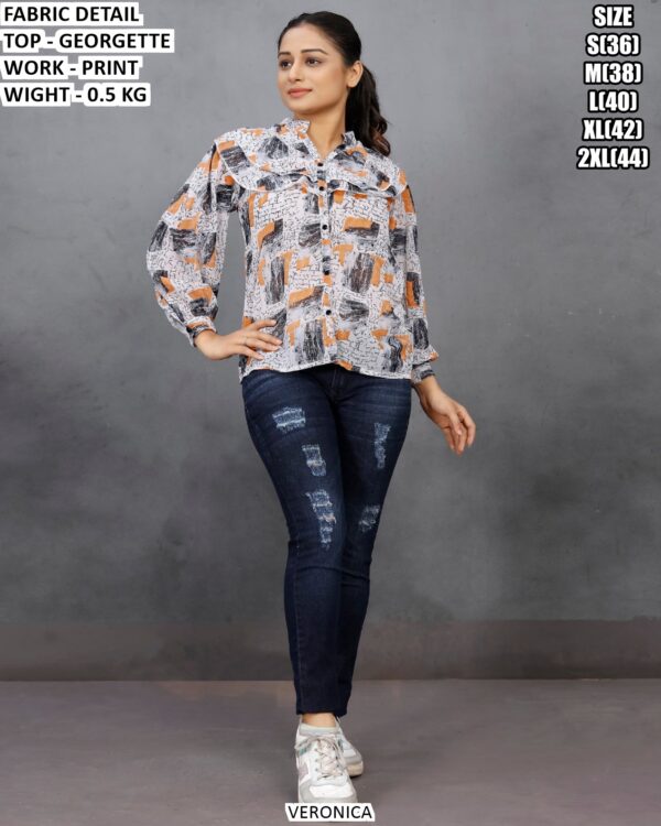 Fashionable Georgette Top For Casual Styling