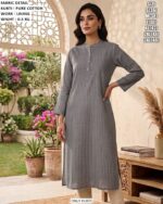 Elegant Lining Work Kurti For Office Wear