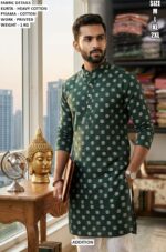 Designer Printed Kurta Set For Men