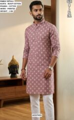 Designer Printed Kurta Set For Men