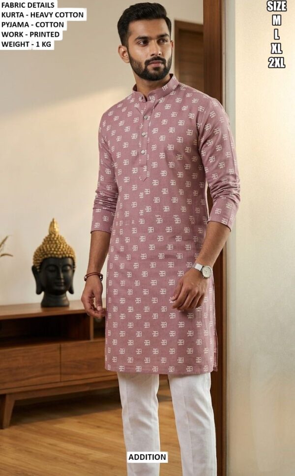 Designer Printed Kurta Set For Men