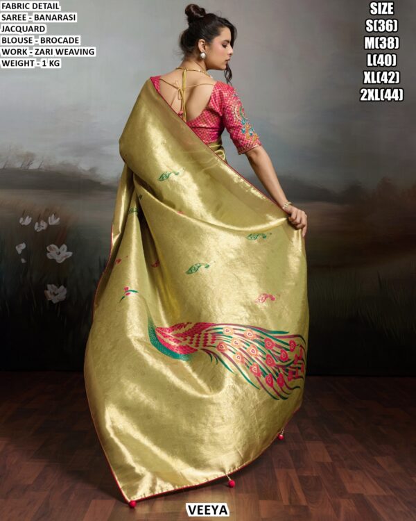 Premium Banarasi Jacquard Saree With Brocade Blouse