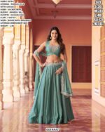 Elegant Sequence Embroidery Lehenga Set