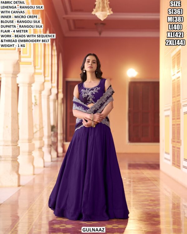 Elegant Sequence Embroidery Lehenga Set