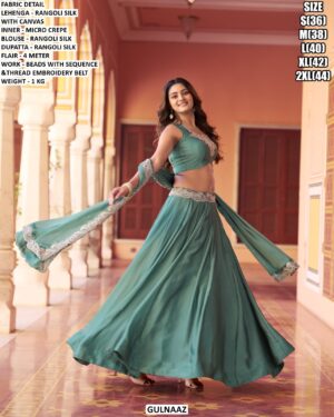 Elegant Sequence Embroidery Lehenga Set