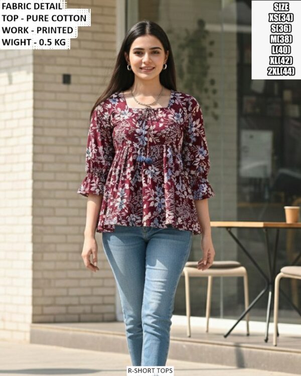Stylish Short Top For Office And Casual Wear
