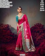 Heavy Embroidery Satin Saree For Occasion Wear