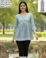 Designer Printed Cotton Top For Daily Styling
