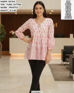 Designer Printed Cotton Top For Daily Styling