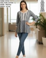 Designer Printed Cotton Top For Daily Styling
