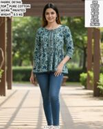 Designer Printed Cotton Top For Daily Styling