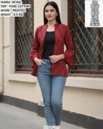 Designer Printed Cotton Top For Daily Styling