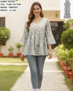 Designer Printed Cotton Top For Daily Styling