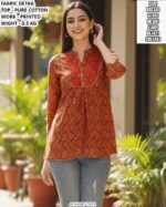 Designer Printed Cotton Top For Daily Styling