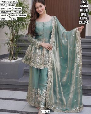 Fandy Embroidery Designer Suit With Dupatta