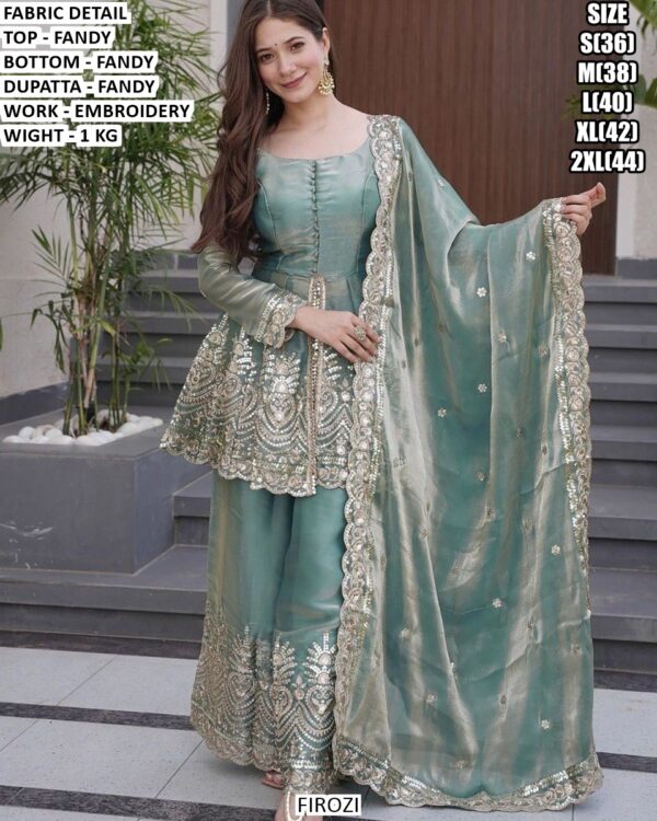 Fandy Embroidery Designer Suit With Dupatta