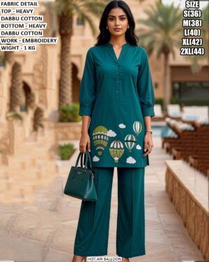Elegant Heavy Dabbu Cotton Co-Ord Set